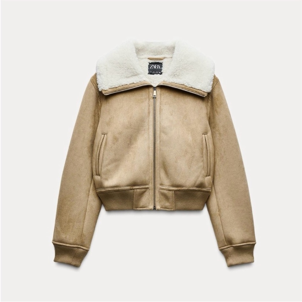 Zara | Tan Suede like Jacket